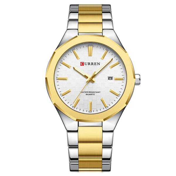 Men's Minimalist Black Dial Watch with Luminous Display