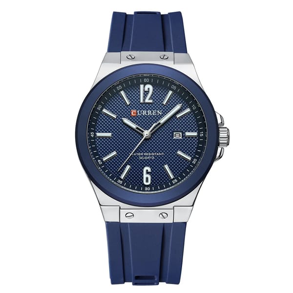 Stylish Quartz Watch for Men with Waterproof Silicone Strap