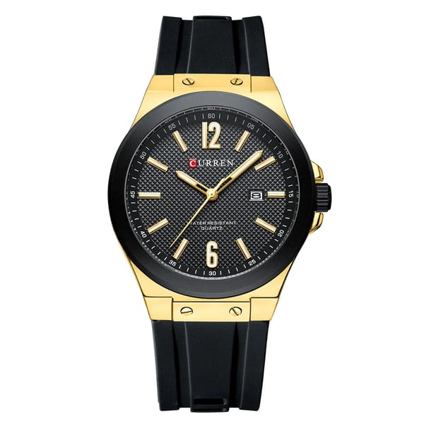 Stylish Quartz Watch for Men with Waterproof Silicone Strap