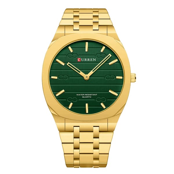 Minimalist Thin Quartz Watch with Stainless Steel Band Design