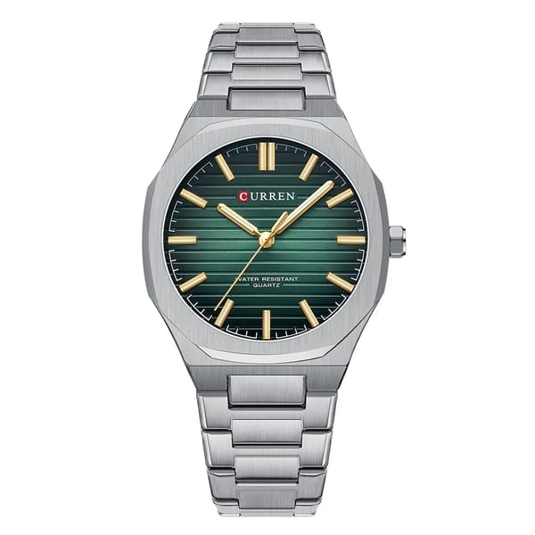 Elegant Minimalist Men's Quartz Watch with Stainless Steel Strap