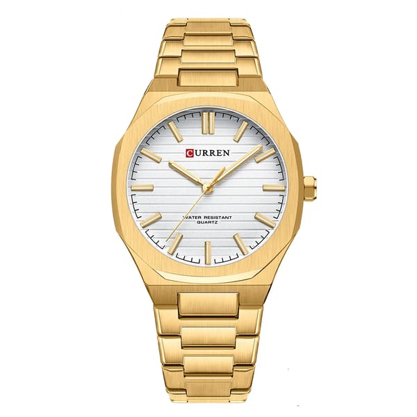 Elegant Minimalist Men's Quartz Watch with Stainless Steel Strap