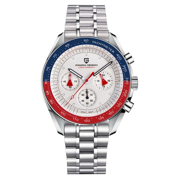 Luxury Chronograph Quartz Watch with Sapphire Glass and Date
