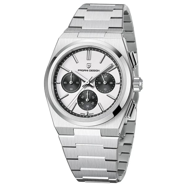 Luxury Chronograph Quartz Watch with Sapphire Glass and Style