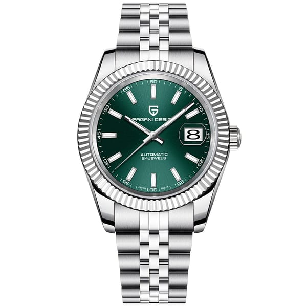 Elegant Automatic Mechanical Watch with Sapphire Glass and Calendar