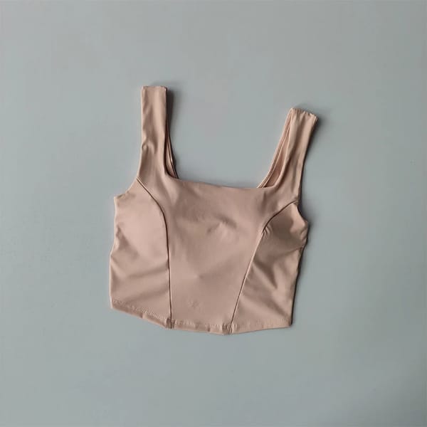 Cross Back Sports Bra with Shockproof Support and Quick Dry Fabric