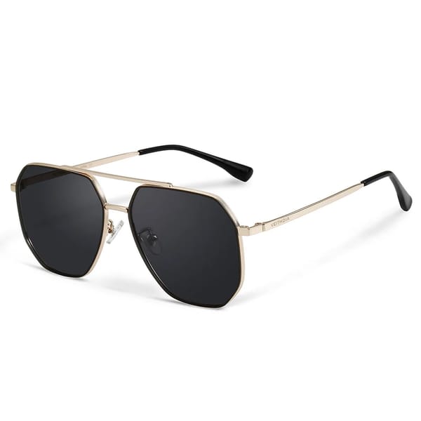 Vintage Square Polarized Sunglasses with UV400 Mirror Lenses