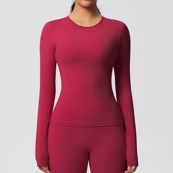 Long Sleeve Quick-Dry Yoga Top with Breathable Slim Fit Design