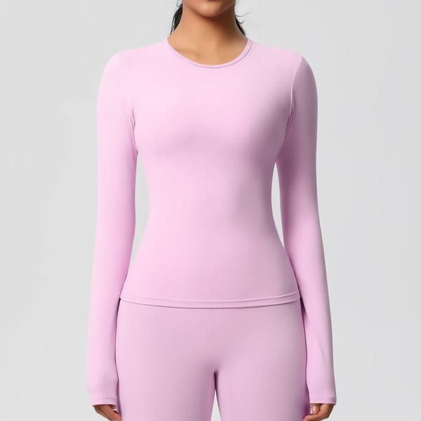 Long Sleeve Quick-Dry Yoga Top with Breathable Slim Fit Design