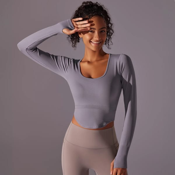Quick-Dry Long Sleeve Yoga T-Shirt for High-Intensity Workouts