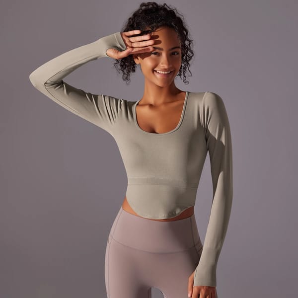Quick-Dry Long Sleeve Yoga T-Shirt for High-Intensity Workouts