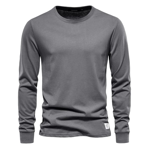 Men’s Long Sleeve Cotton T-Shirt for Everyday Casual Style