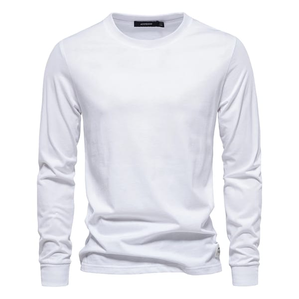 Men’s Long Sleeve Cotton T-Shirt for Everyday Casual Style