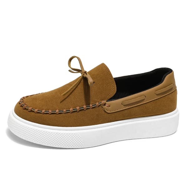 Men’s Slip-On Suede Loafers Comfortable Casual Spring Shoes