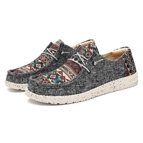 Men’s Lightweight Canvas Loafers Breathable Slip-On Walking Shoes