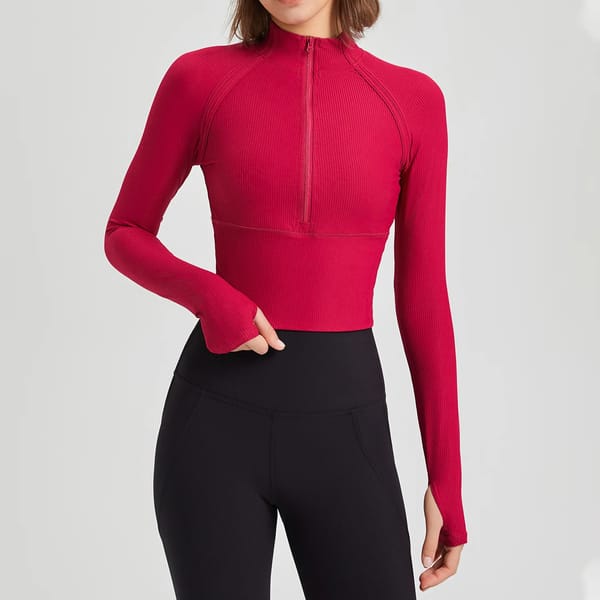 Quick-Dry Long Sleeve Sports Jacket for Running & Yoga