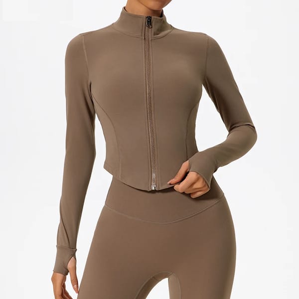 Ultra-Soft Zip Sports Jacket for Yoga and Running