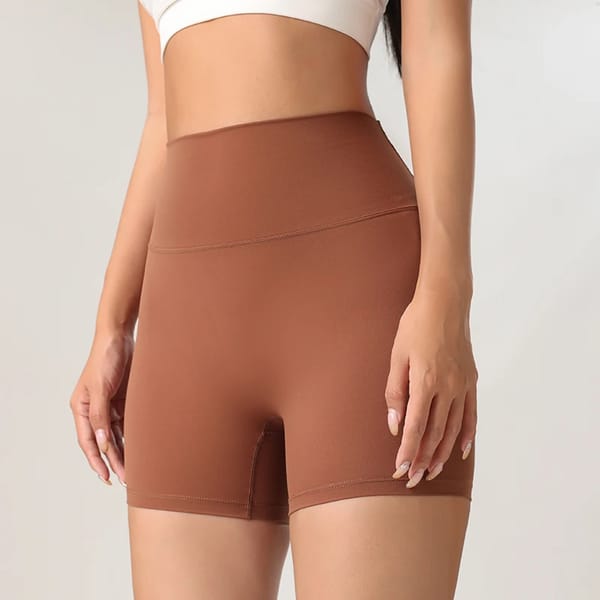 High-Waist Yoga Shorts for Women with Quick-Dry Fabric