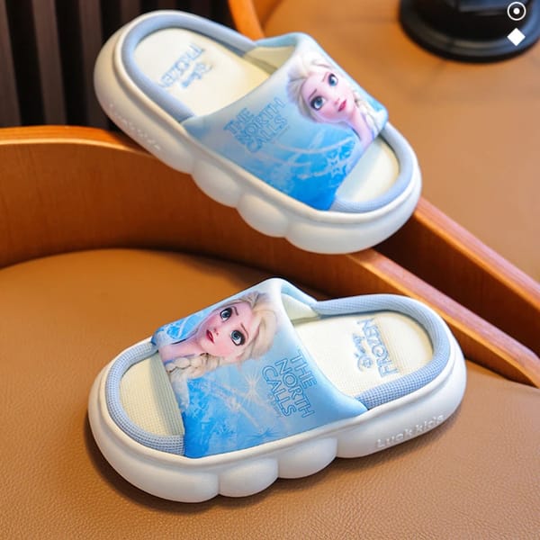 Breathable Princess Linen Slippers for Girls Summer Wear