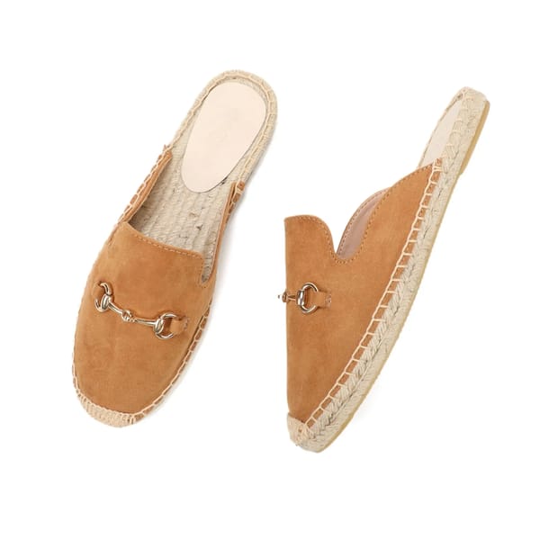 Stylish Faux Suede Flat Mules for Spring and Autumn