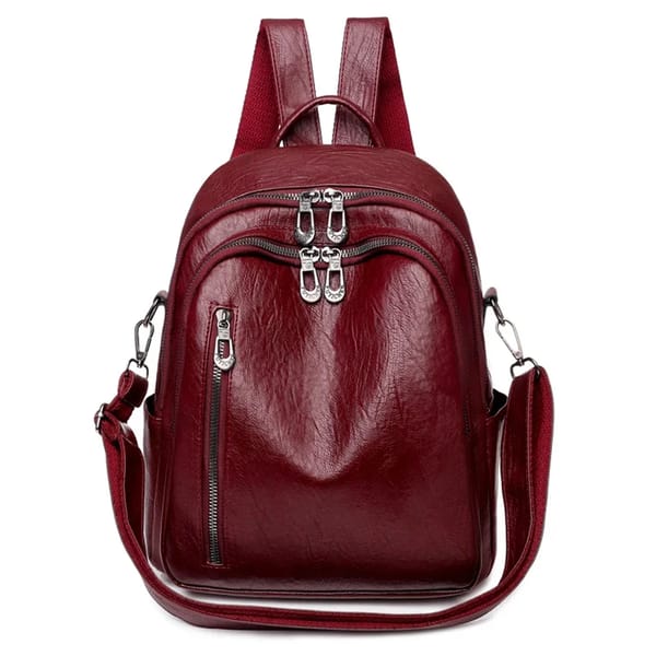 Stylish Women’s Soft PU Leather Backpack with Large Capacity