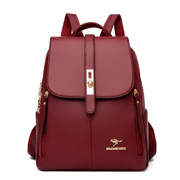 Elegant Genuine Leather Women’s Backpack for Travel and School