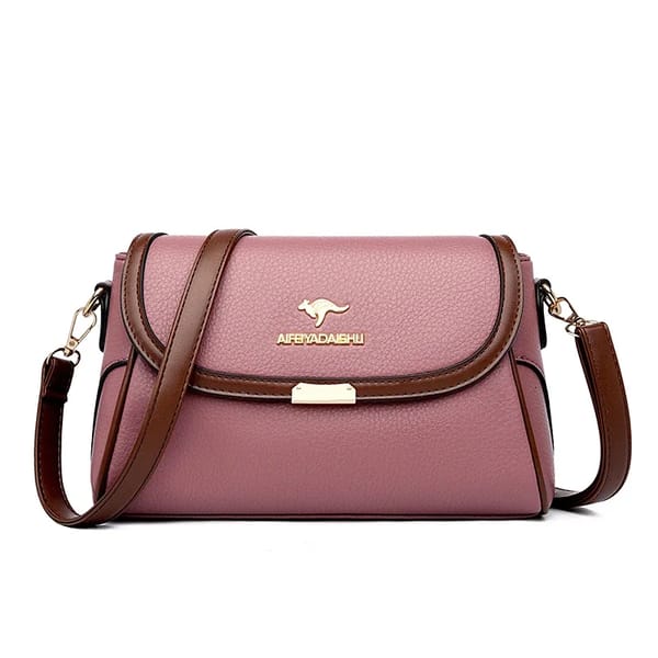 Elegant Leather Small Crossbody Bag with Adjustable Shoulder Strap