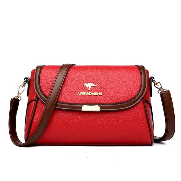 Elegant Leather Small Crossbody Bag with Adjustable Shoulder Strap
