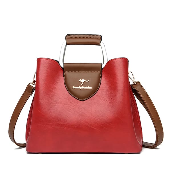 Elegant Luxury Leather Shoulder Tote Handbag for Stylish Women