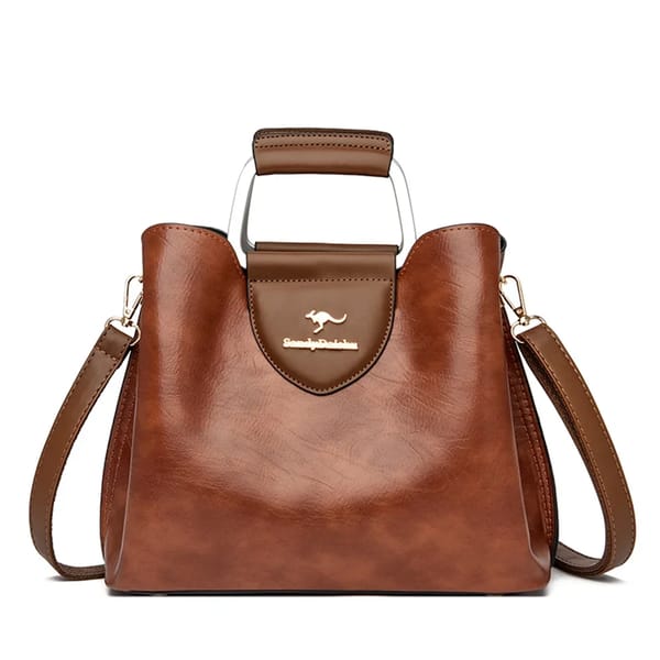 Elegant Luxury Leather Shoulder Tote Handbag for Stylish Women
