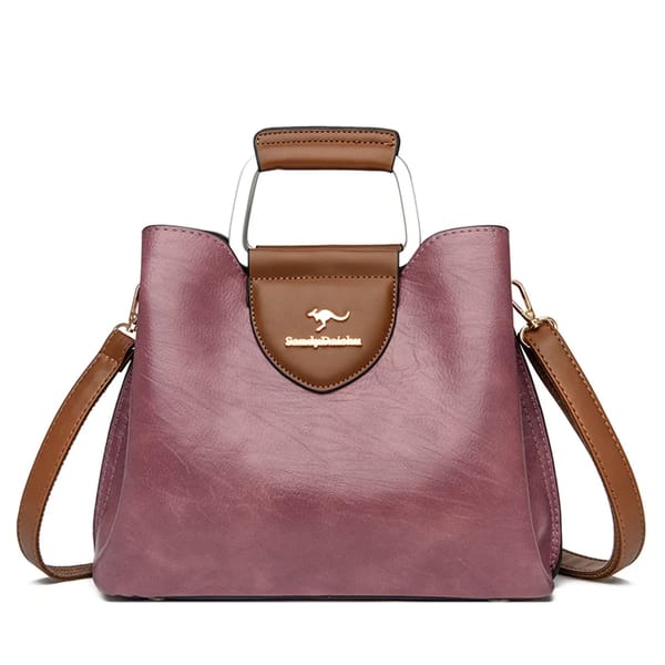Elegant Luxury Leather Shoulder Tote Handbag for Stylish Women