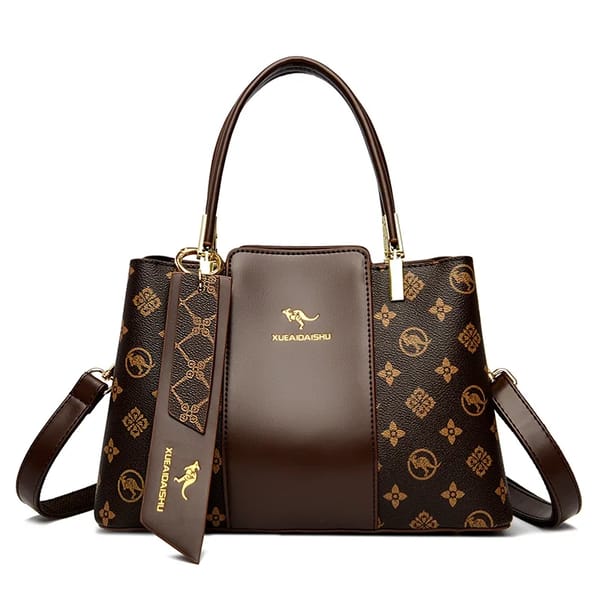 Luxury Leather Handbag for Women with Elegant Multi-Layer Design