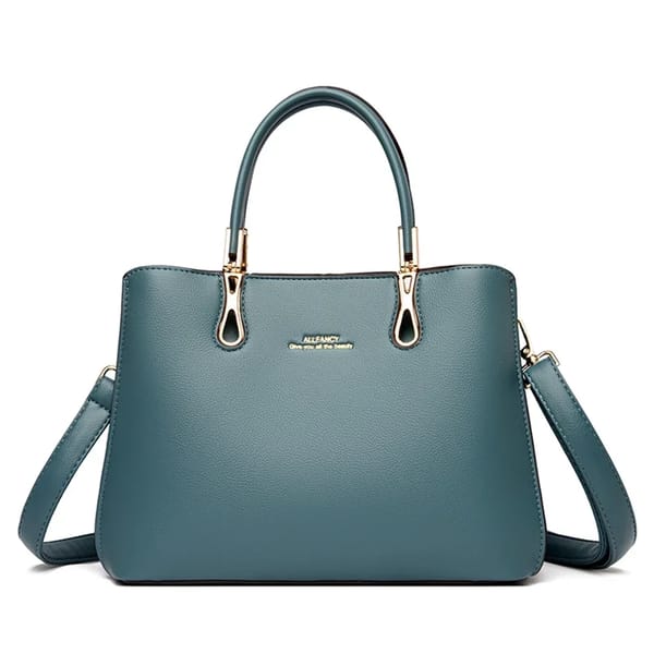 Genuine Soft Leather Women's Handbag with 3 Layer Design