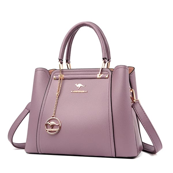 Luxury Women's Three-Layer Large Capacity Leather Handbag