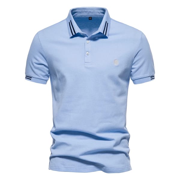 Classic Cotton Men's Short Sleeve Polo Shirt for Summer