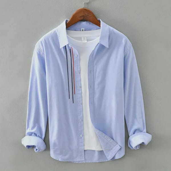 Men’s Casual Cotton Shirt Long Sleeve Outdoor Travel Top
