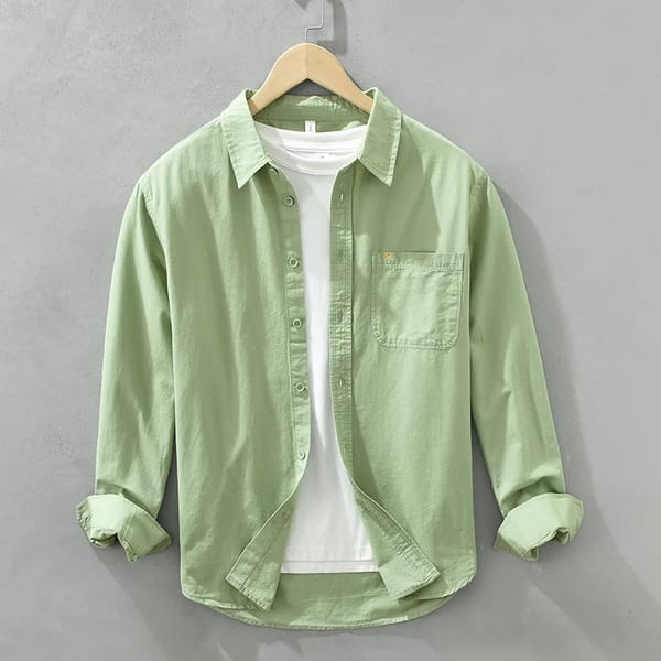 Men's Casual Long-Sleeve Shirt, Versatile Simple Fashion Everyday Wear