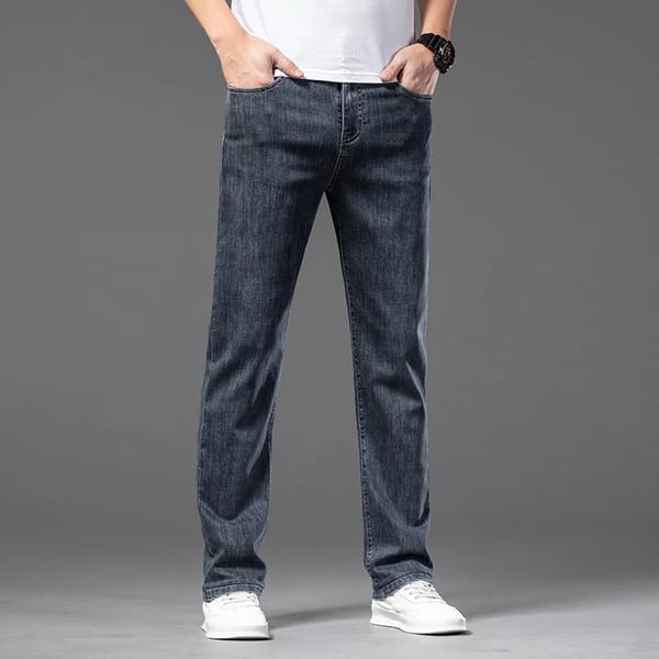Men’s Casual Lightweight Denim Jeans with Slight Stretch Fit