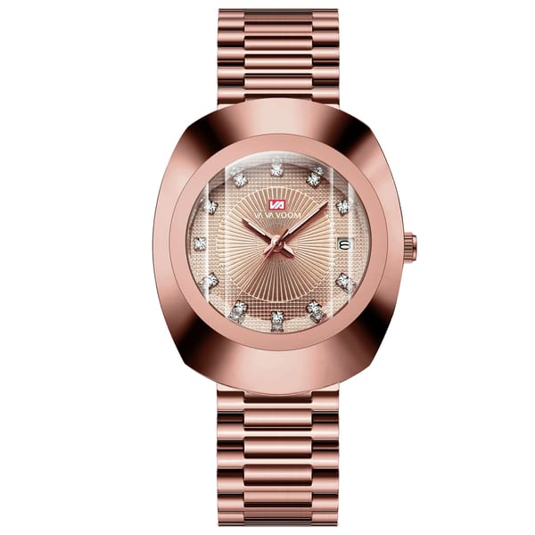 Luxury Oval Quartz Watch with Gemstone Design and Diamonds