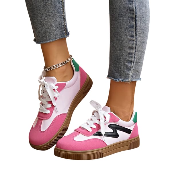 Women's Comfortable Casual Sneakers with Cushioned Rubber Sole Support