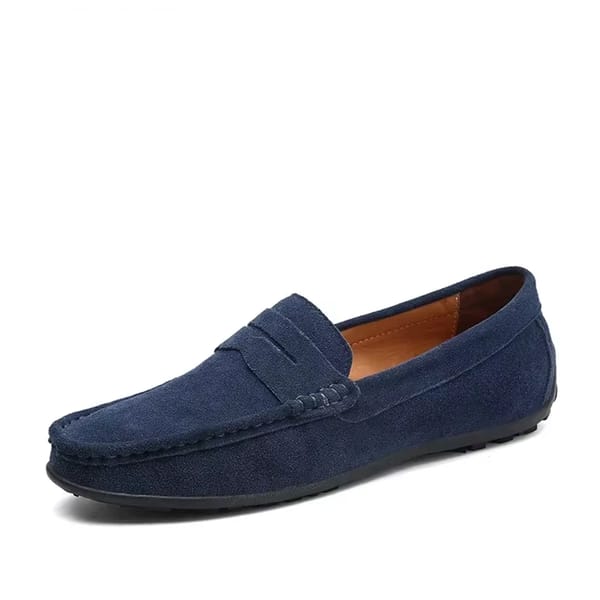 Lightweight Genuine Leather Loafers for Men Casual Driving Comfort