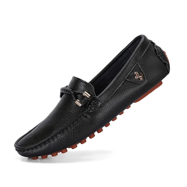 Men’s Breathable Leather Loafers Comfortable Casual Slip-On Shoes