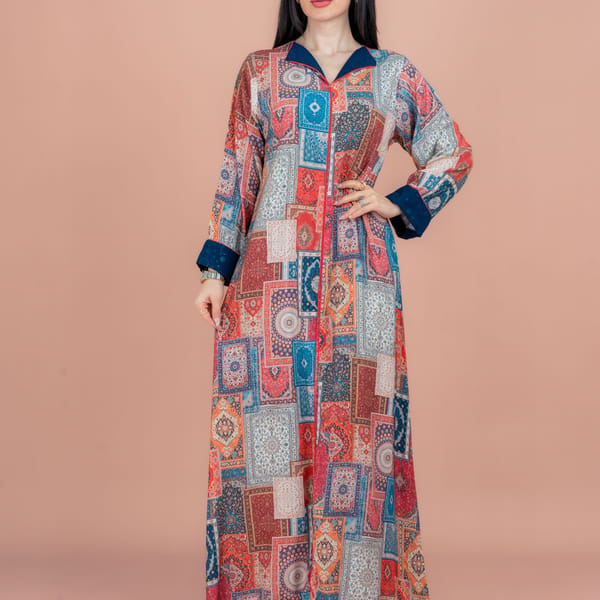 Stylish Pattern Printed Modern Jalabiya for Everyday Elegance