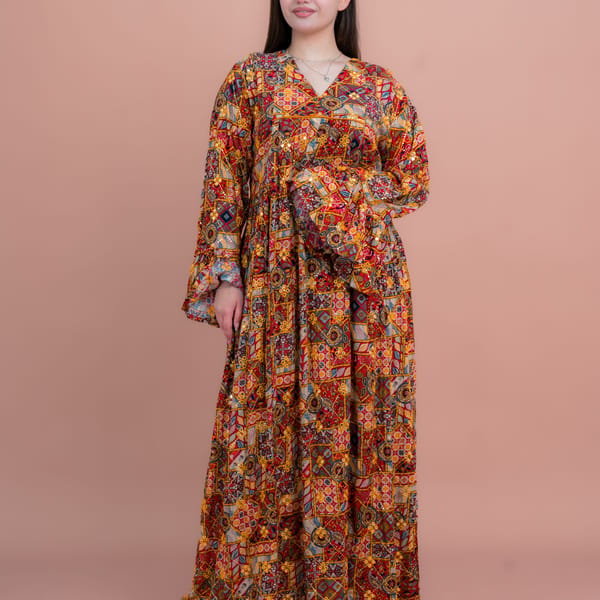 Abstract Geometric Maxi Jalabiya