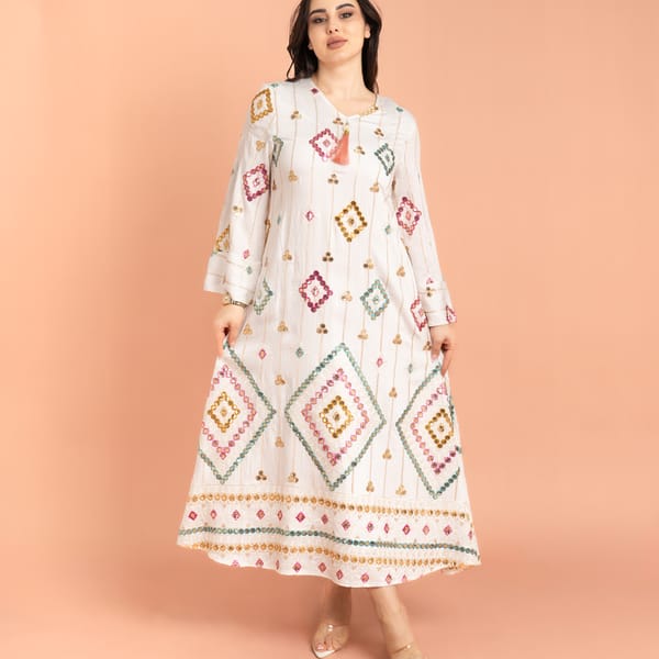 Geometric Patterns Sparkled Jalabiya
