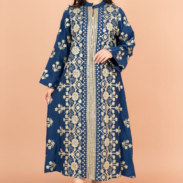 Elegant Jalabiya with Intricate Embroidery Work
