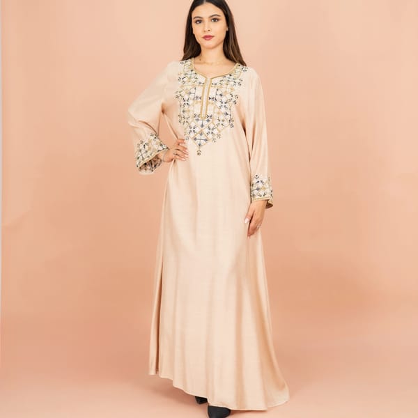 Straight Cut Classic Embroidery Patterns Jalabiya