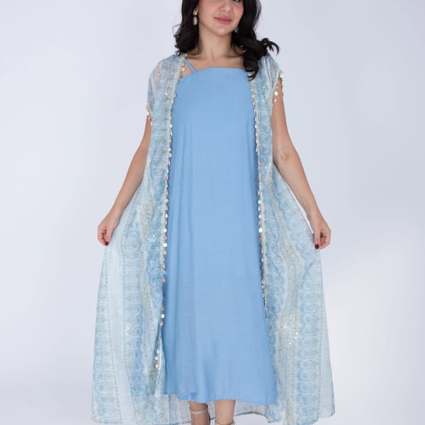 Modern Sleeveless Arabisque Jalabiya