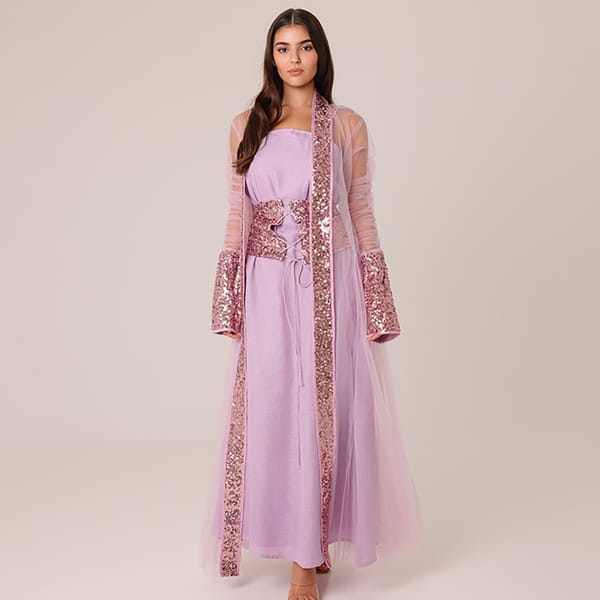 2 Piece Outfit Luxury Sequins Tulle Sleeves