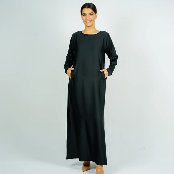 Inner Dress With Pocket Style - Black